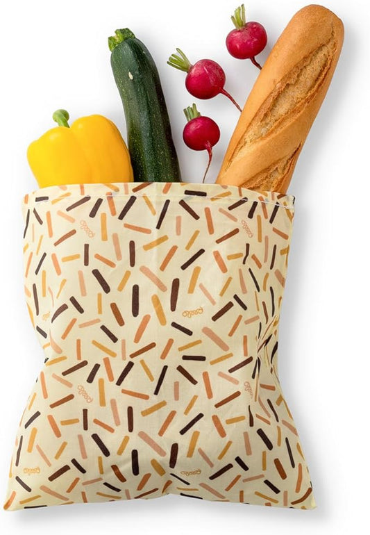 PEELO Beeswax Food Wrap Bag, Bee Wrap Sustainable Food Storage Wraps, Bees Bags Reusable, Beeswax Wraps for Food Reusable, Abstract Design, Medium