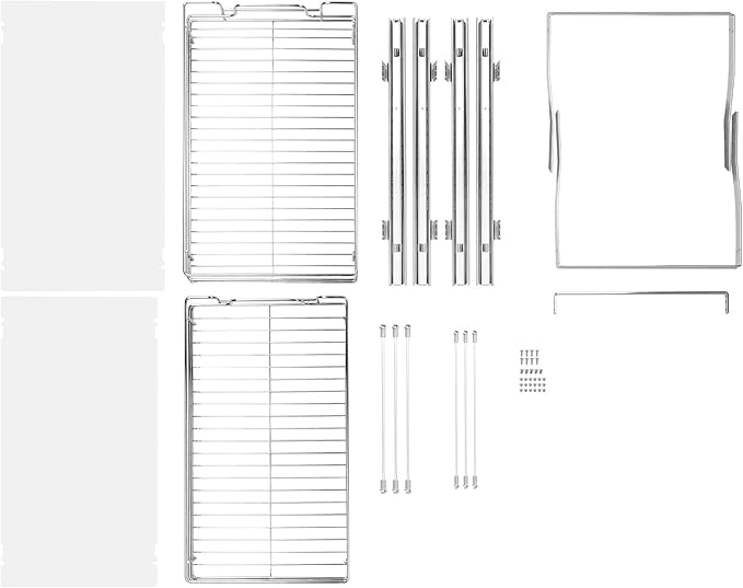 VEVOR Pull Out Cabinet Organizer, 14"Wx21"D Heavy 2 Tier Duty Slide Out Pantry Shelves, Chrome-Plated Steel Roll Out Drawer for Under Sink, 15.5"Wx22"D Install Size for Cabinet