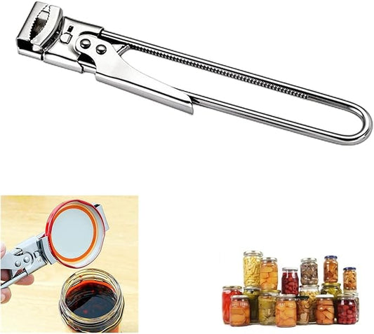 2023 New Jar Opener for Weak Hands, Adjustable Stainless Steel Can Opener, Jar Gripper Tight Lid Opener, Kitchen Gadgets, Easy Jar Opener for the Elderly and Children (A1-1PCS-Standard Model)