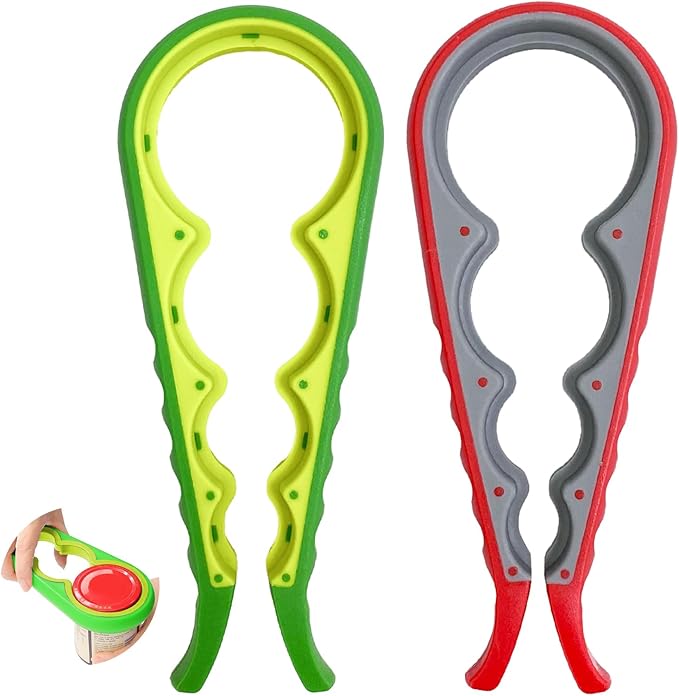 Jar Opener, Silicone Handle Can Opener for Bottle Beer Cap Lid Cover, Easy Twist Tool for Children, Elderly and Arthritis Sufferers