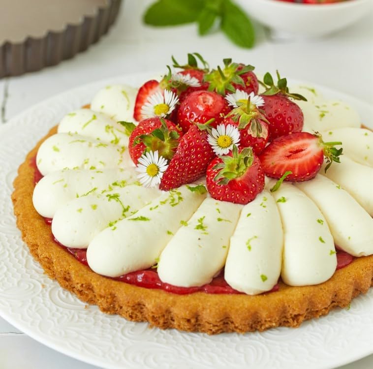 GOBEL - Non-Stick Round Fluted Tart Mold / Quiche Pan with Removable Bottom - 11"