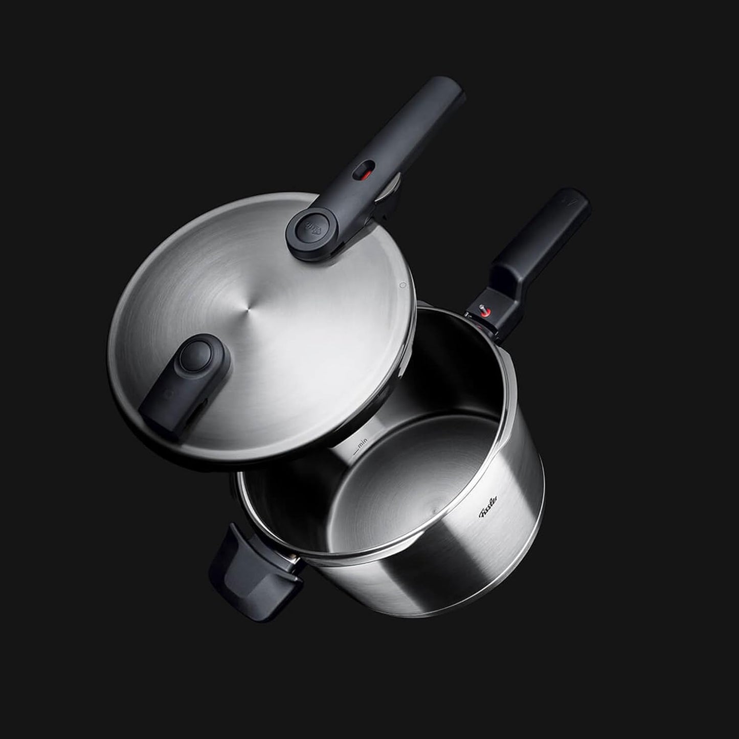 Fissler Vitaquick Premium 2 Piece Set, 2.6 Quart Pressure Skillet and 4.8 Quart Pressure Cooker