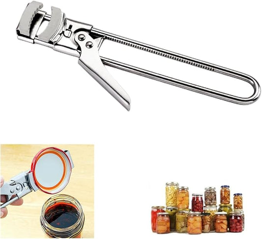 2023 New Jar Opener for Weak Hands, Adjustable Stainless Steel Can Opener, Jar Gripper Tight Lid Opener, Kitchen Gadgets, Easy Jar Opener for the Elderly and Children (A2-1PCS-Standard Non-Slip)