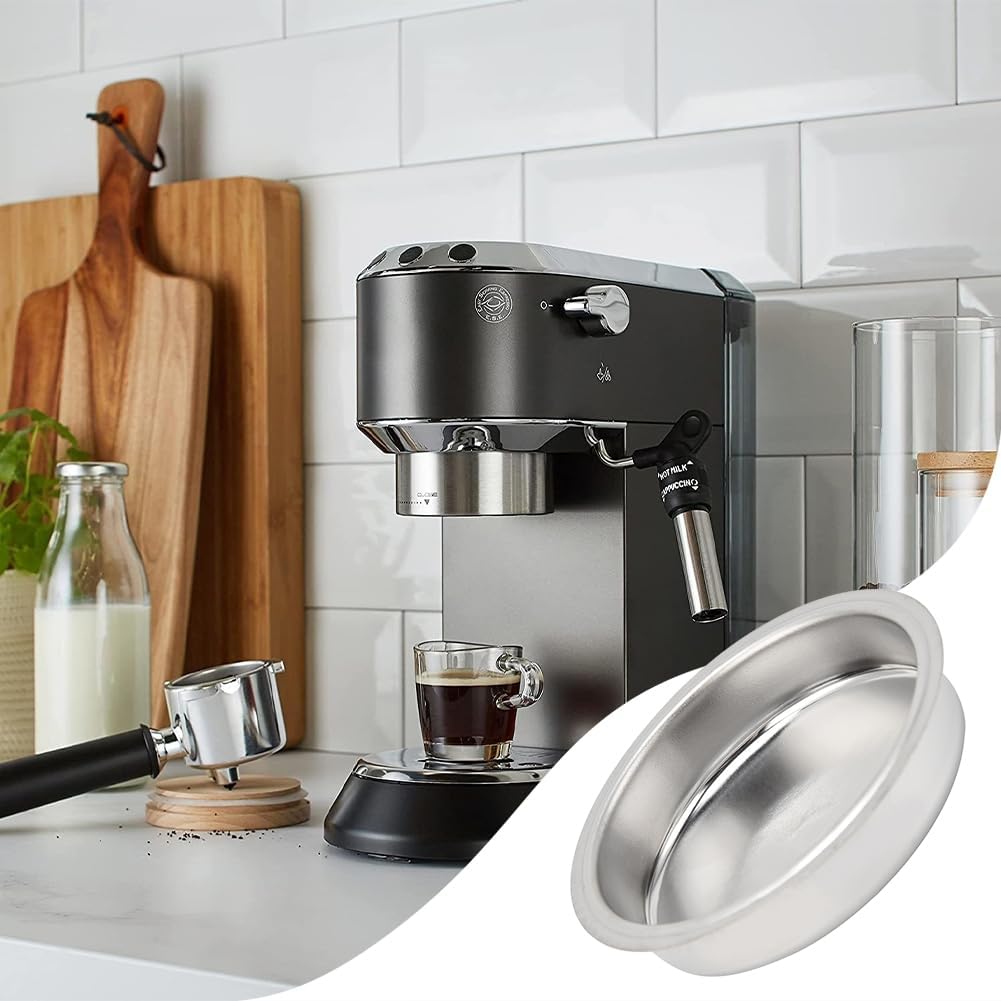 Joyzan Coffee Machine Backflush Blind Filter, 51mm Stainless Steel Insert Espresso Machines Basket Disc Metal Back Flush Bowl Classic Cleaning Portafilter Backwash Maker Accessories EC680 EC685 Home