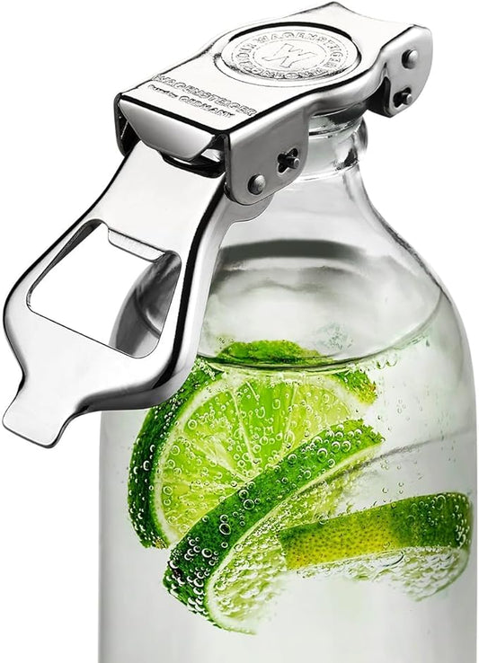 SUS304 Stainless Steel 3-in-1 Bottle Opener + Bottle Replacement Cap + Soda Can Opener, Temporary Wine Bottle Stopper, Liquor Seal Cap, Whiskey Bottle Holder