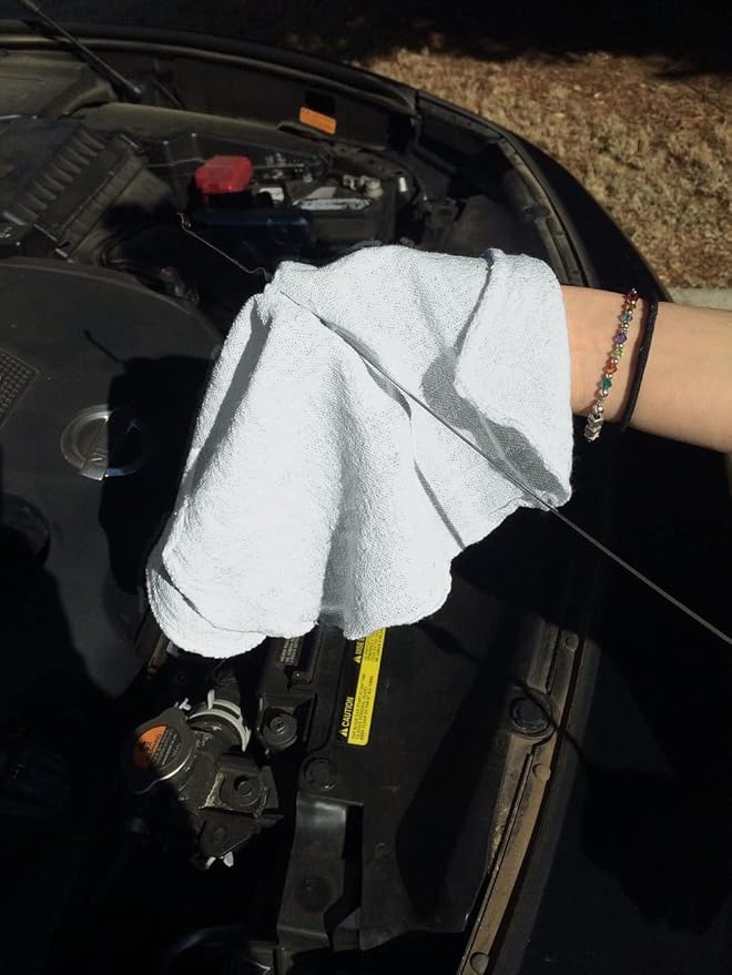 Avalon Towels Cotton Shop Rags – (Pack of 100) Size 12x14 Inches Cleaning Rags – Absorbent Shop Towels and Multipurpose Cleaning Towels for Automobiles, Industries, Garage and Homes (Grey)