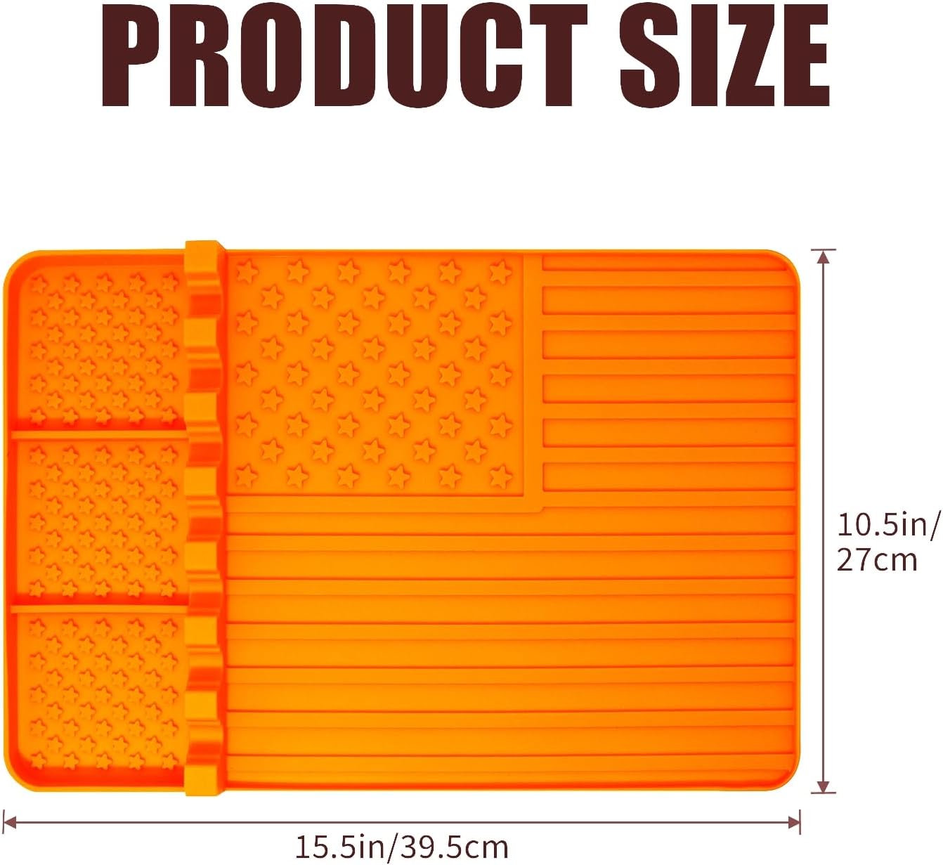 Silicone Griddle Tools Mat for Blackstone,Grill BBQ Caddy Utensils Holder for Kitchen,Cooking & Countertop,Large Spatula Mat with Drip Pad,Griddle Accessories for Blackstone (Orange)