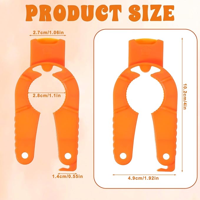Bewudy 4 PCS Plastic Bottle Cap Opener, Water Bottle Opener, Multifunctional Bottle and Can Opener, 3 in 1 Multi-Purpose Water Bottle Opener for Weak Hands Children Seniors Elderly Arthritis