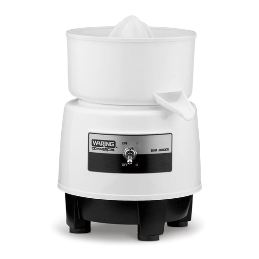 Waring Commercial BJ120C Compact Citrus Juicer, 120V, 5-15 Phase Plug,White, 34 Ounce
