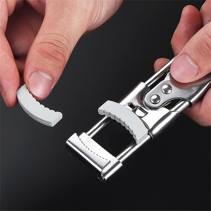 2023 New Jar Opener for Weak Hands, Adjustable Stainless Steel Can Opener, Jar Gripper Tight Lid Opener, Kitchen Gadgets, Easy Jar Opener for the Elderly and Children (B2-1PCS-Extended Non-Slip)