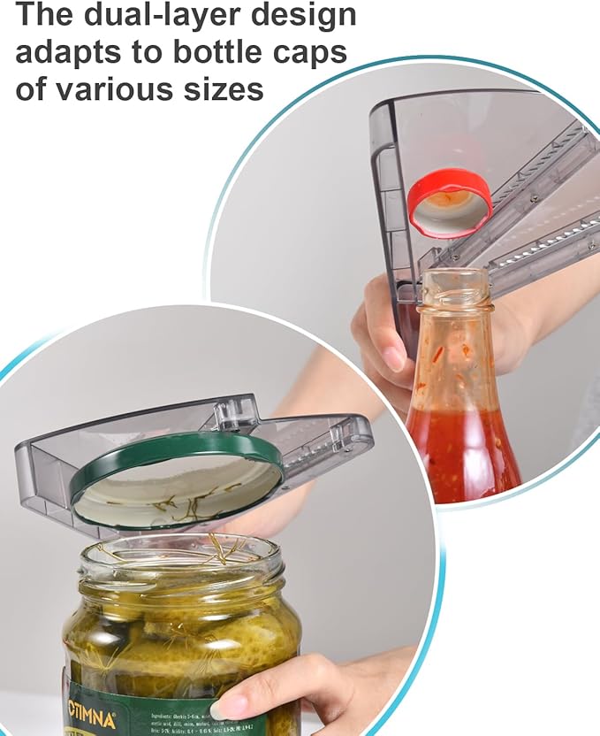 Jar Opener for Weak Hands, Multifunction Jar Opener Gripper, Bottle Openers for Seniors, Kitchen Gadgets, Non-Slip Jar Openers for Seniors, Arthritis, Lid Opener, Christmas Gifts for Elderly/Women/Men