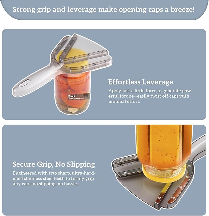 Jar Opener for Seniors with Arthritis – Easy Grip Lid & Bottle Opener for Weak Hands, Non-Slip Kitchen Tool for Elderly, Women & Men, Great Gift Idea (Red)