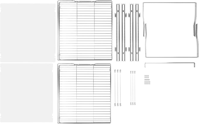 VEVOR Pull Out Cabinet Organizer, 17"Wx21"D 2 Tier Heavy Duty Slide Out Pantry Shelves, Chrome-Plated Steel Roll Out Drawers, Sliding Drawer Storage, 18.5"Wx22"D Install Size for Cabinet