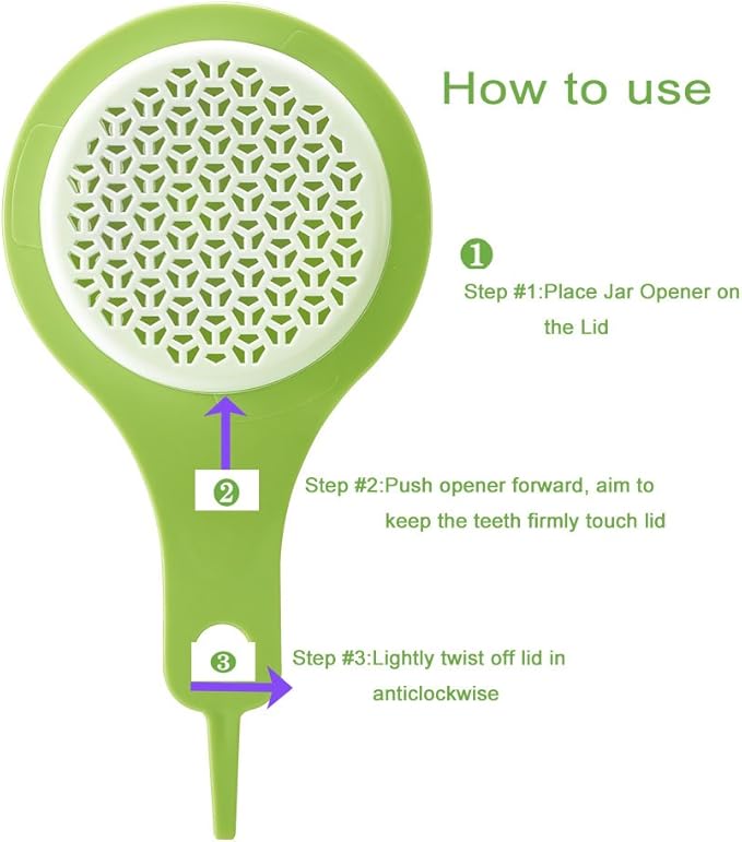 Jar Opener, Jar Opener for Weak Hands, Effortless, Never Skidding, Jar Opener for Seniors with Arthritis, Jar Gripper