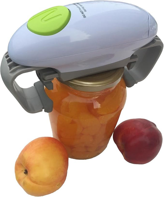 Electric Jar Opener, Jar opener, Automatic Jar Opener, Automatic Jar Opener for seniors with arthritis, fits almost all lid sizes, Not applicable to plastic jars(Only seller：Sinmajor)