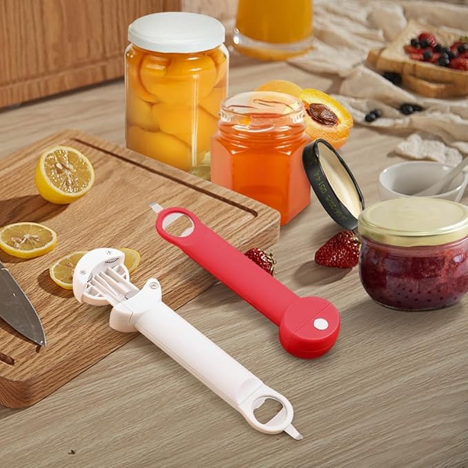 3 In 1 Multifunctional Retractable Bottle Opener, Jar Opener Stainless Steel Adjustable Screwer for Weak Hands, Senior Arthritis