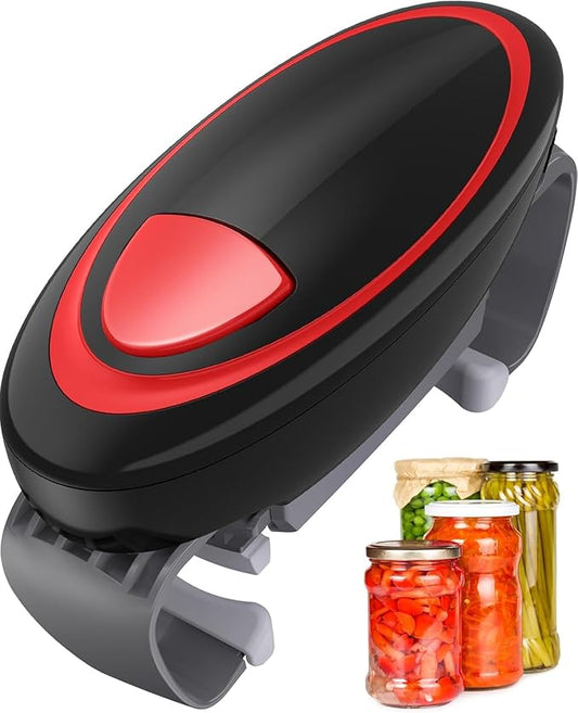 Electric Jar Opener for Weak Hands, Automatic Jar Opener for Seniors with Arthritis, Strong Tough & Easy One Touch Bottle Opener for Arthritic Hands