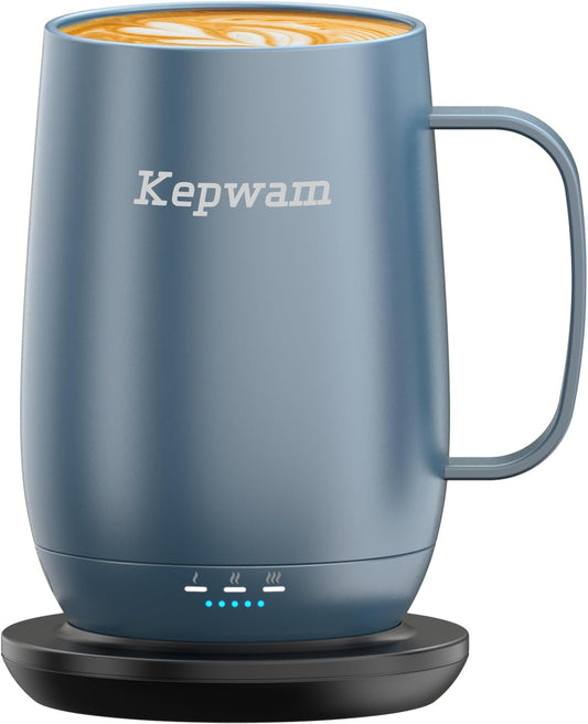 Heated Coffee Mug T2-Plus, 20oz Leading Large Capacity Self Heating Coffee Mug, Up to 8 Hrs Battery & Hot Up to 149℉, Smart Coffee Mug for Women, Men