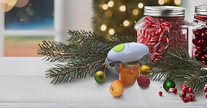 Electric Jar Opener, Jar opener, Automatic Jar Opener, Automatic Jar Opener for seniors with arthritis, fits almost all lid sizes, Not applicable to plastic jars(Only seller：Sinmajor)