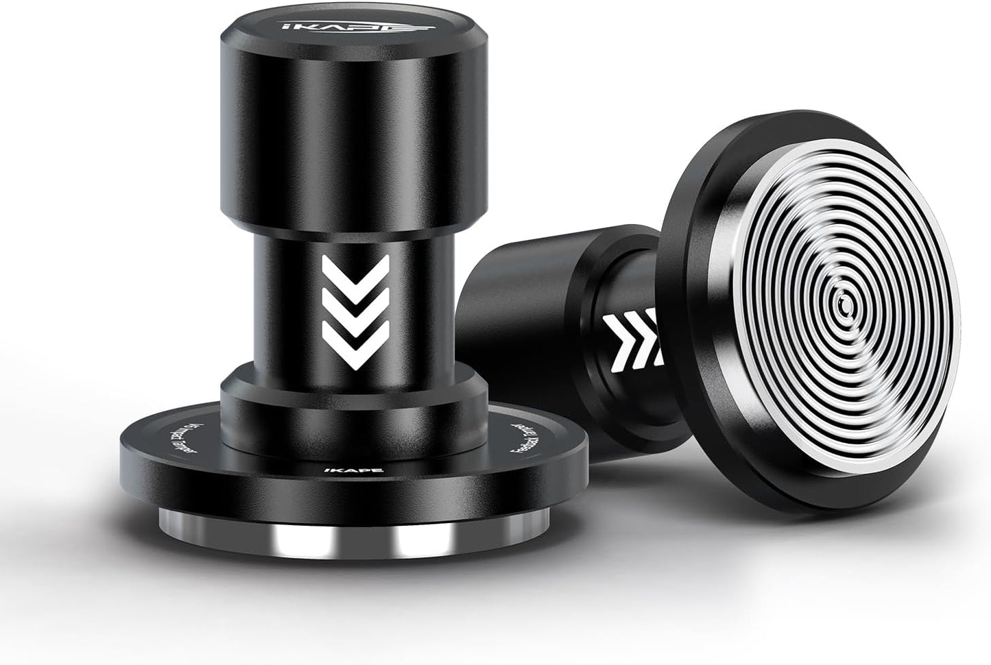 IKAPE 53.3MM V6 Impact Espresso Tamper with Sound Feedback, 15lb/30lb Interchangeable Springs, Espresso Low-Profile Tamper with Triple-spring System, Fits 54mm portafilters