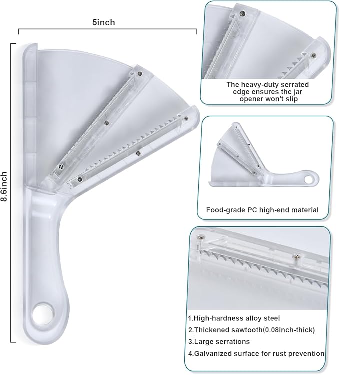 Jar Opener for Weak Hands, Multifunction Jar Opener Gripper, Bottle Openers for Seniors, Kitchen Gadgets, Non-Slip Jar Openers for Seniors, Arthritis, Lid Opener, Christmas Gifts for Elderly/Women/Men