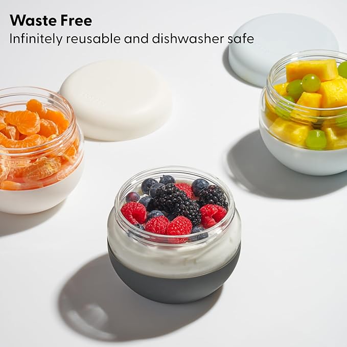 W&P Porter Seal Tight Glass Lunch Bowl Container w/Lid Blush 24 Ounces Leak & Spill Proof, Soup & Stew Food Storage, Meal Prep, Airtight, Microwave and Dishwasher Safe, BPA-Free Glass