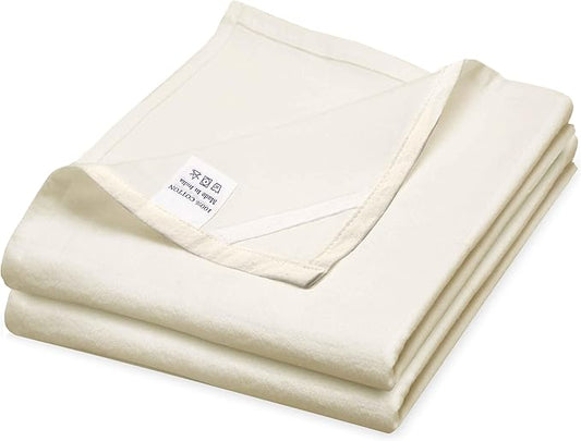 WHITEWRAP Flour Sack Towels| Tea Towel for Crafts| Kitchen Dish Cotton Blank Towel for Embroidery|Baking Bread Proofing Linen Cover| Thick Absorbent Quick Dry| 2 Pack 33"X38"Natural