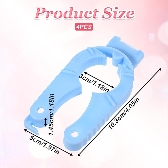 Plastic Bottle Cap Opener, 4 Pack Multifunctional Water Bottle Opener for Seniors 3 in 1 Multi-Purpose Water Can Cap Openers Soda Can Openers for Arthritic Hands Elderly Seniors