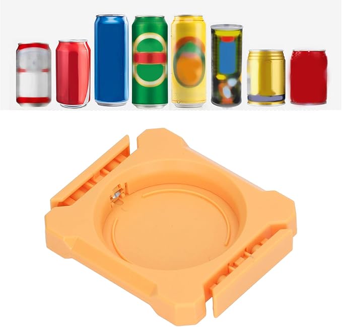 CHICIRIS Soda Can Opener, Beer Can Opener, Can Opener Manual, 2 in 1 Portable Lift, Can Cut Opener, Press and Rotate Design, for Cocktail, Beer, Soda Beverages (Orange)