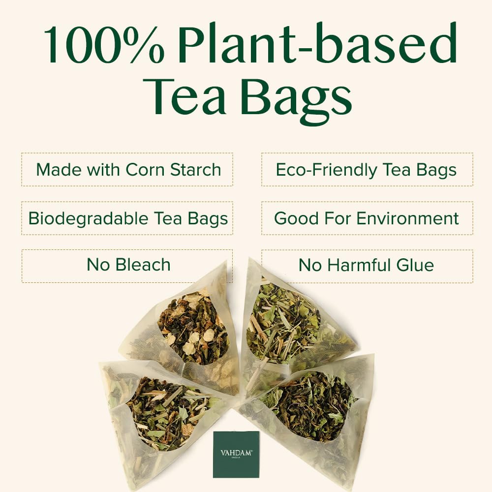 VAHDAM, Earl Grey Black Tea Bags (100 Count) Medium Caffeine, Non GMO, Gluten Free | Citrus Bergamot & Smooth | Resealable Ziplock Pouch | Plant Based Tea Bags