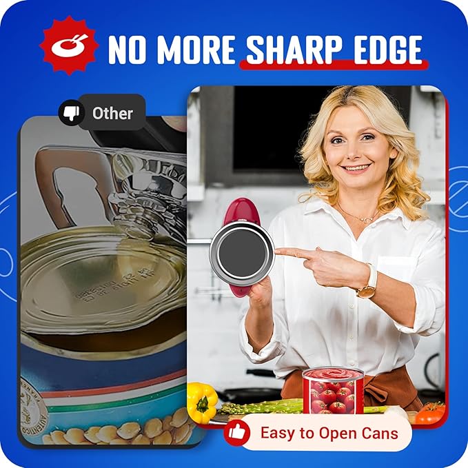 Electric Can Opener Automatic Hand Free Can Openers for Arthritis and Seniors, Safety Can Opener Smooth No Sharp Edges, Restaurant Can Openers Best Kitchen Gadget for Home Use