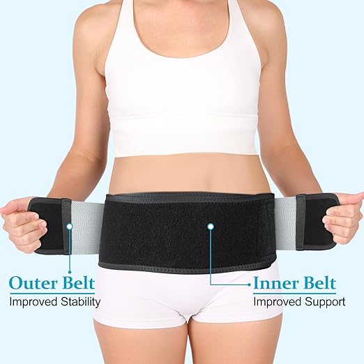 Back Brace for Lower Back Pain, Si Belt, Sciatic Nerve, Relief for Sciatica, Hip, Spine Pain, Pelvic, Sacroiliac Belt-Breathable & Adjustable Lumbar for Women and Men