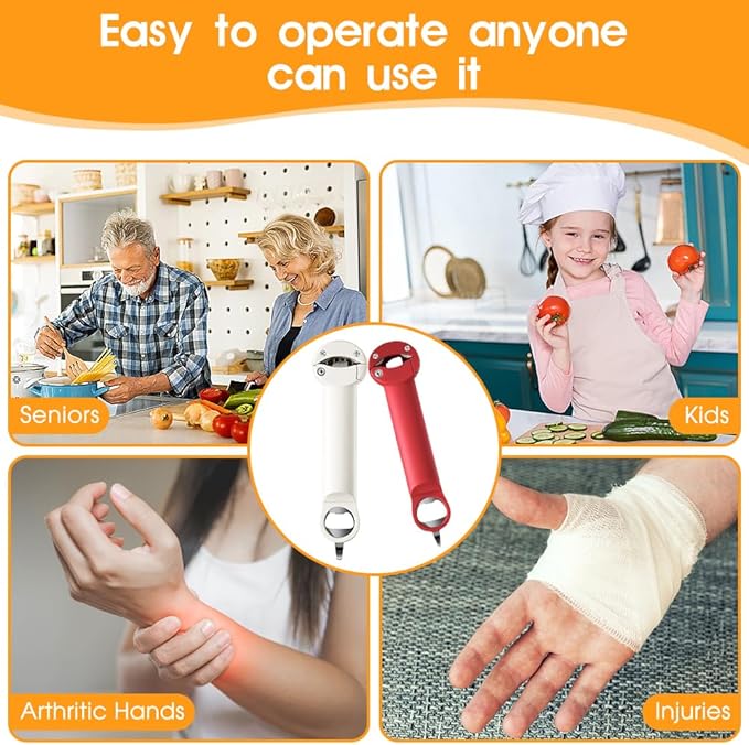 3 In 1 Multifunctional Retractable Bottle Opener, Jar Opener Stainless Steel Adjustable Screwer for Weak Hands, Senior Arthritis