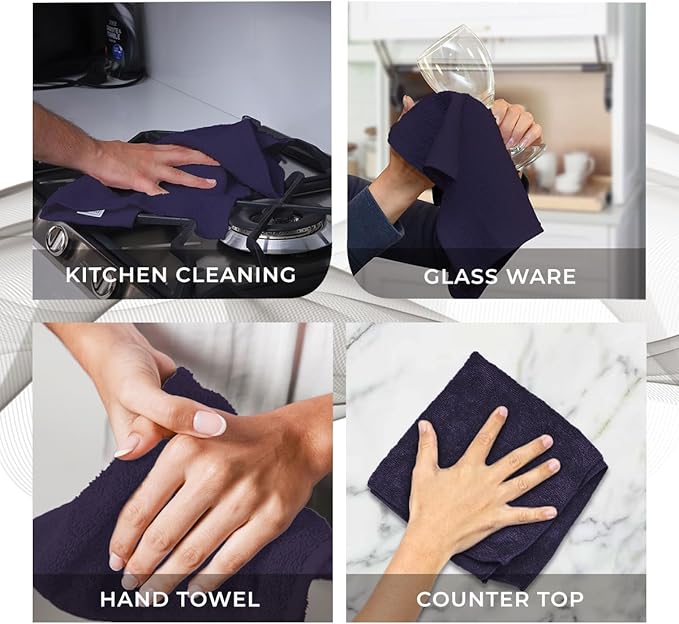 Avalon Towels Cotton Washcloths – (Pack of 24) Size 12x12 Inches, 100% Ring Spun Cotton, Soft & Absorbent Face Towels, Gym Towels, Hotel and Spa Quality, Reusable Fingertip Towels (Plum)