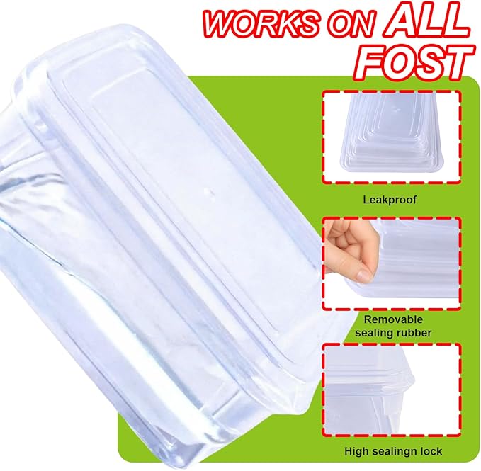 20 PCS Food Storage Container Set with Lids,BPA Free,Lunch Containers,Lightweight Ideal for Camp Grocery Snap Kitchen,Freezer Safe