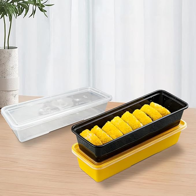 Disposable Food Storage Containers with Lids Meal Prep Compartment To Go Take Out Plastic Black, Sturdy Leakproof Food Safe, Microwave Freezer Dishwasher Safe (10, 1 compartment)