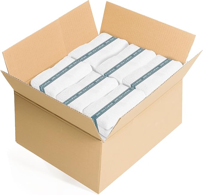 JMR Bulk-Friendly Essentials - Practical Cotton Towels - Economical 20" by 40" Multi-Purpose Towel - Absorbent, Quick-Drying, Soft, Lightweight - Ideal for Pool, Gym, Spa (White) - 72 Pack