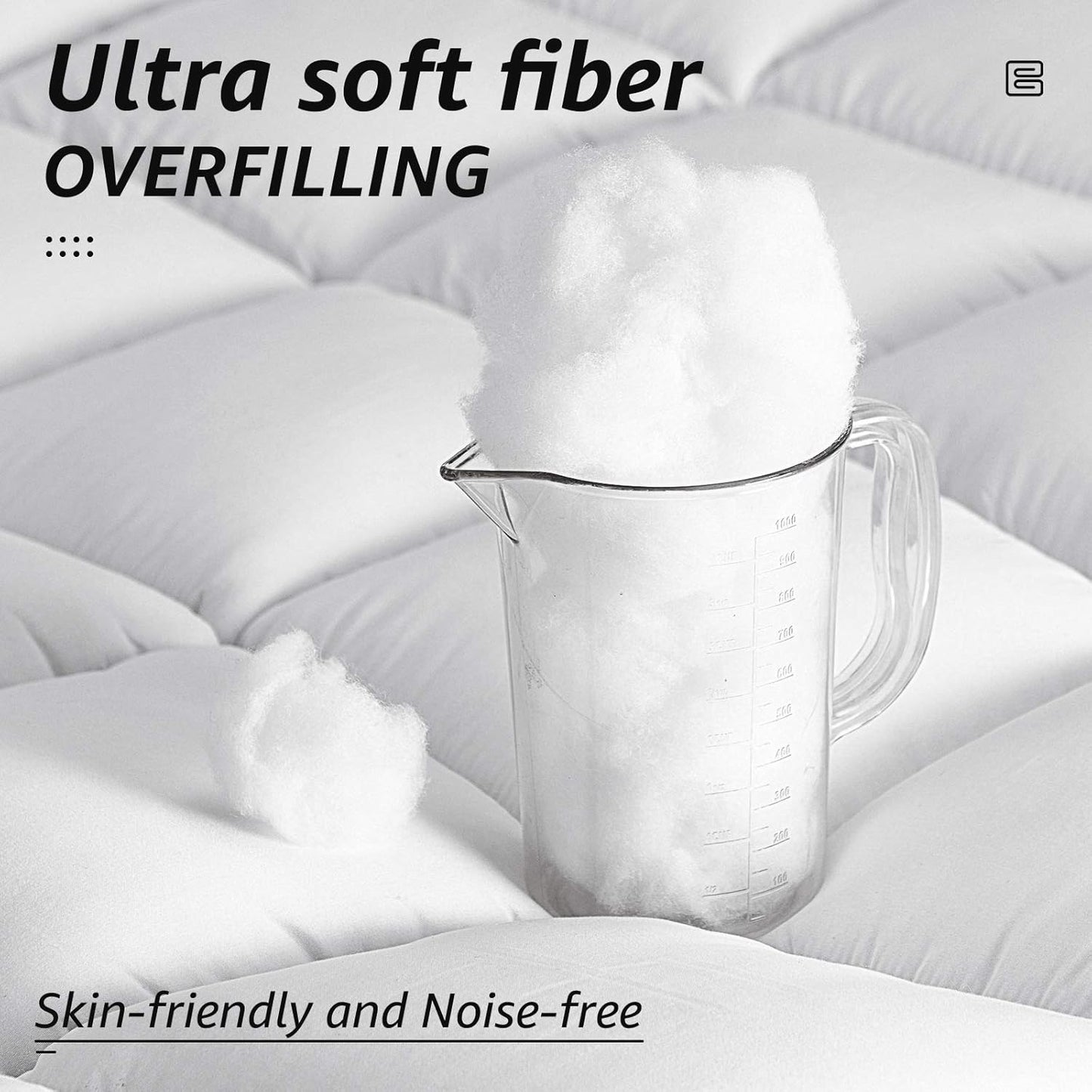 HYLEORY All Season Full Size Bed Comforter - Cooling Goose Down Alternative Quilted Duvet Insert with Corner Tabs - Winter Warm - Machine Washable - White