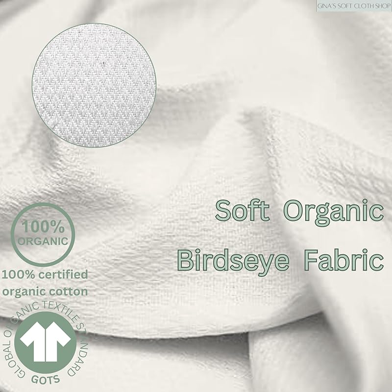 Gina's Soft Cloth Shop 1 Ply Organic Flannel Washable Baby Wipes 8 x 8 Inches Set of 10 Earthtone Assortment. Handmade in the USA!