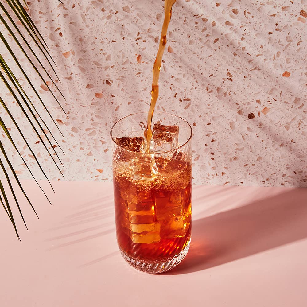 Steven Smith Teamaker Ginger Peach Iced Tea No. 35 Refreshing, Caffeinated, Sugar-Free, Sustainably Grown, Full Leaf Black Iced Tea Bags, 10 Count, 1 Quart Sachets