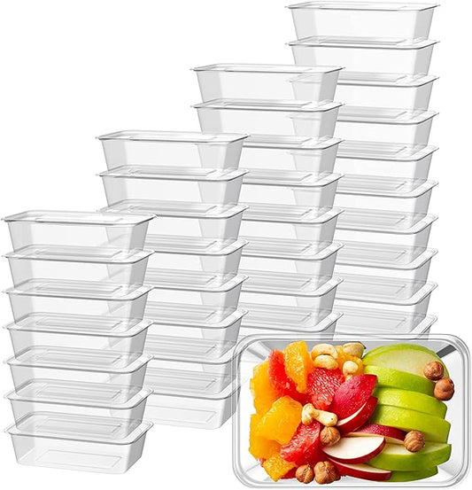 Bokon 360 Pcs Plastic Meal Prep Container with Lid Disposable Clear Lunch Containers Stackable Food Storage Container Box Spill Proof for Salad Snack Microwave Dishwasher Freezer Safe (25 oz)