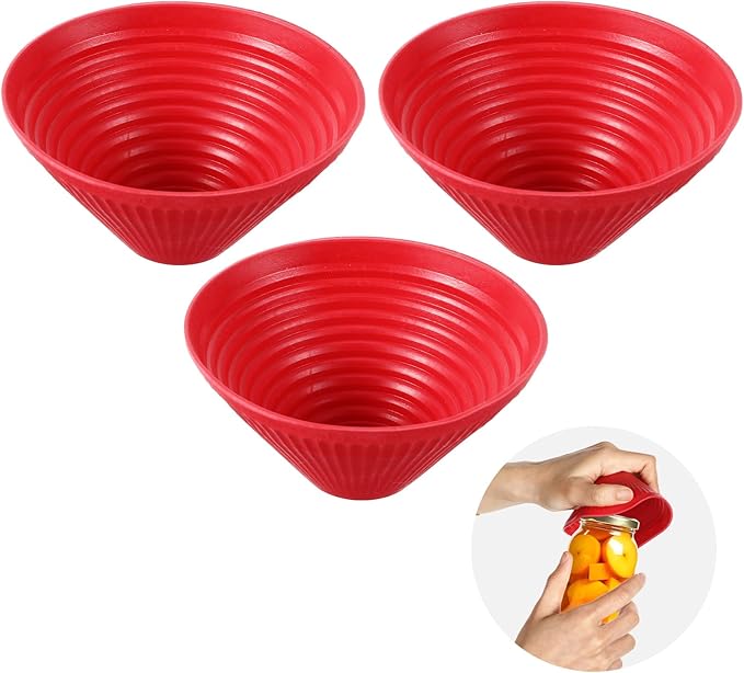 3PCs Rubber Jar Openers, Multi-Function Bottle Opener Gripper Pad for Seniors with Arthritis Weak Hands, Non-Slip Jar Grippers for Easy Opening Jars, Kitchen Easy Top Opener Tool