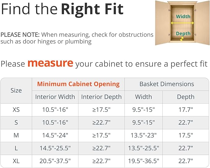 Expandable Pull Out Drawers for Cabinets, Kitchen Cabinet Slide Out Shelves, Adjustable Roll Out Drawers, X-Large 2 Pack