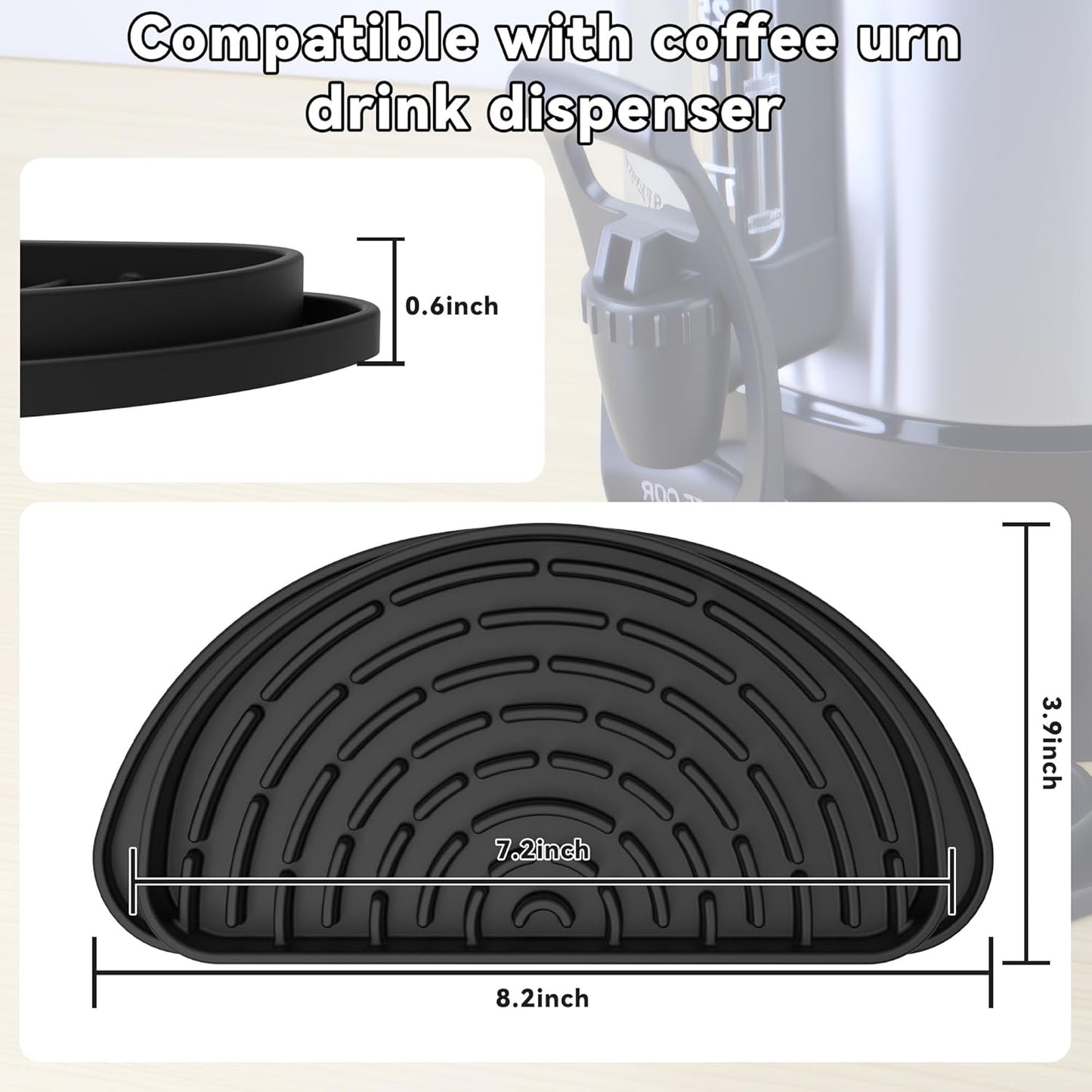 4 Pack Coffee Drip Tray for Hamilton Beach 45 Cup Coffee Beverage Dispenser, Silicone Drip Pan for Drink Dispenser