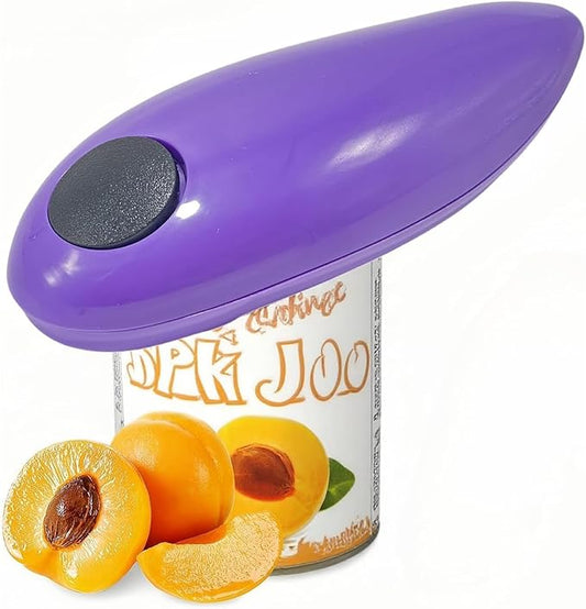 Cooks Professional Electric Can Opener, Hands-Free Automatic Can Opener for Seniors & Arthritic Patients, One-Touch Operation, Easy-Open Kitchen Gadget with Smooth Cutting (Purple)