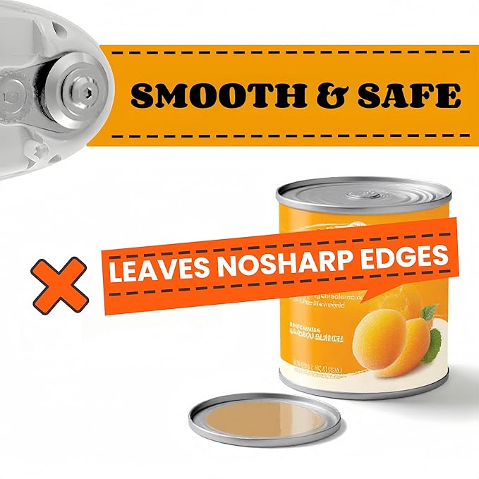 Cooks Professional Electric Can Opener,Automatic Can Openers for Seniors, Arthritic Patients A Great Kitchen Gadget,Hands Free Operation Can Openers,One Touch Design (White)
