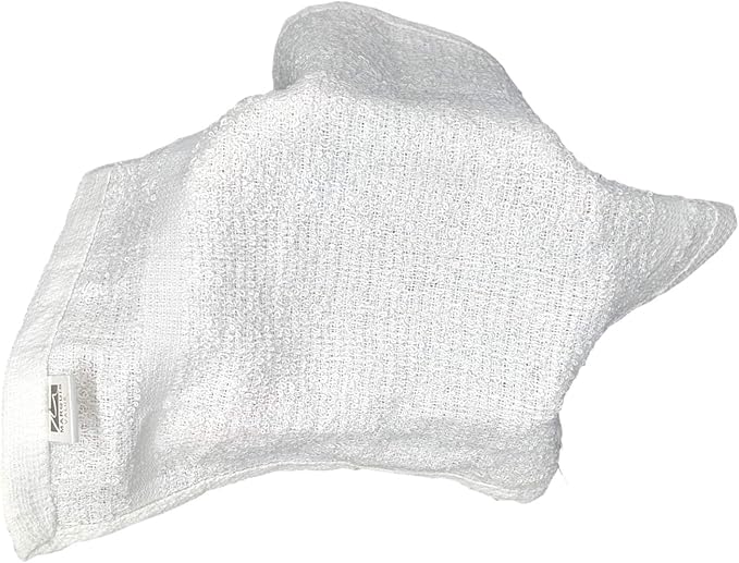 12 Inch x 12 Inch White Cotton Value Washcloths - Reusable Lt Weight Thin Cloth Rags - Bath/Exfoliating/Kitchen/Garage - 3/4 Lb per Dozen - Set of 120