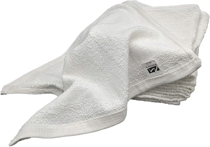 12 Inch x 12 Inch White Cotton Value Rags - Reusable Lt Weight Thin Cloth Rags - Wood Stain/Painting/Crafts/Garage - Set of 360