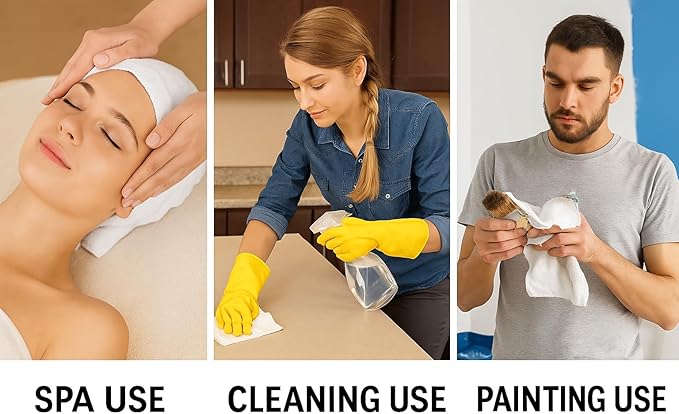 12 Inch x 12 Inch White Cotton Value Washcloths - Reusable Lt Weight Thin Cloth Rags - Bath/Exfoliating/Kitchen/Garage - Set of 48