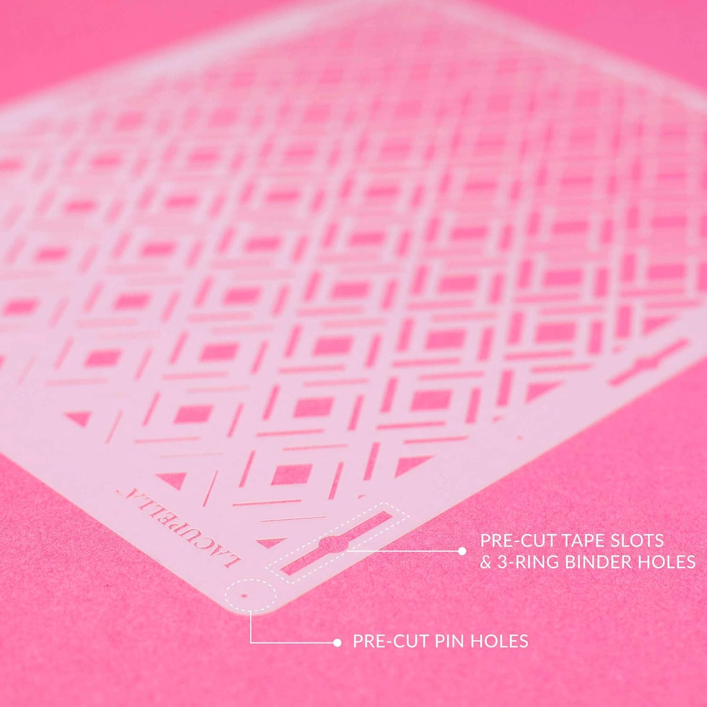Cake Stencil - Seamless Delicate Pattern for Decorating Tall Double Barrel Cake to Use with Buttercream, Royal Icing, Ganache, Paint, Airbrush (Riya)